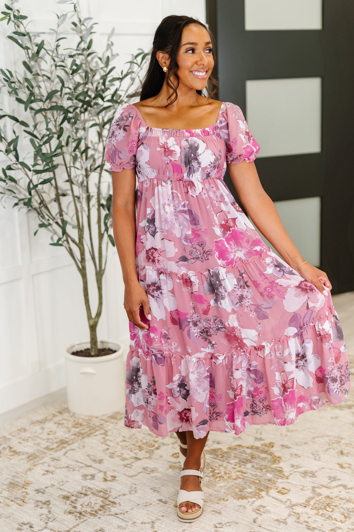 Sweetheart Club Square Neck Floral Dress - 6/10/2025 NEW