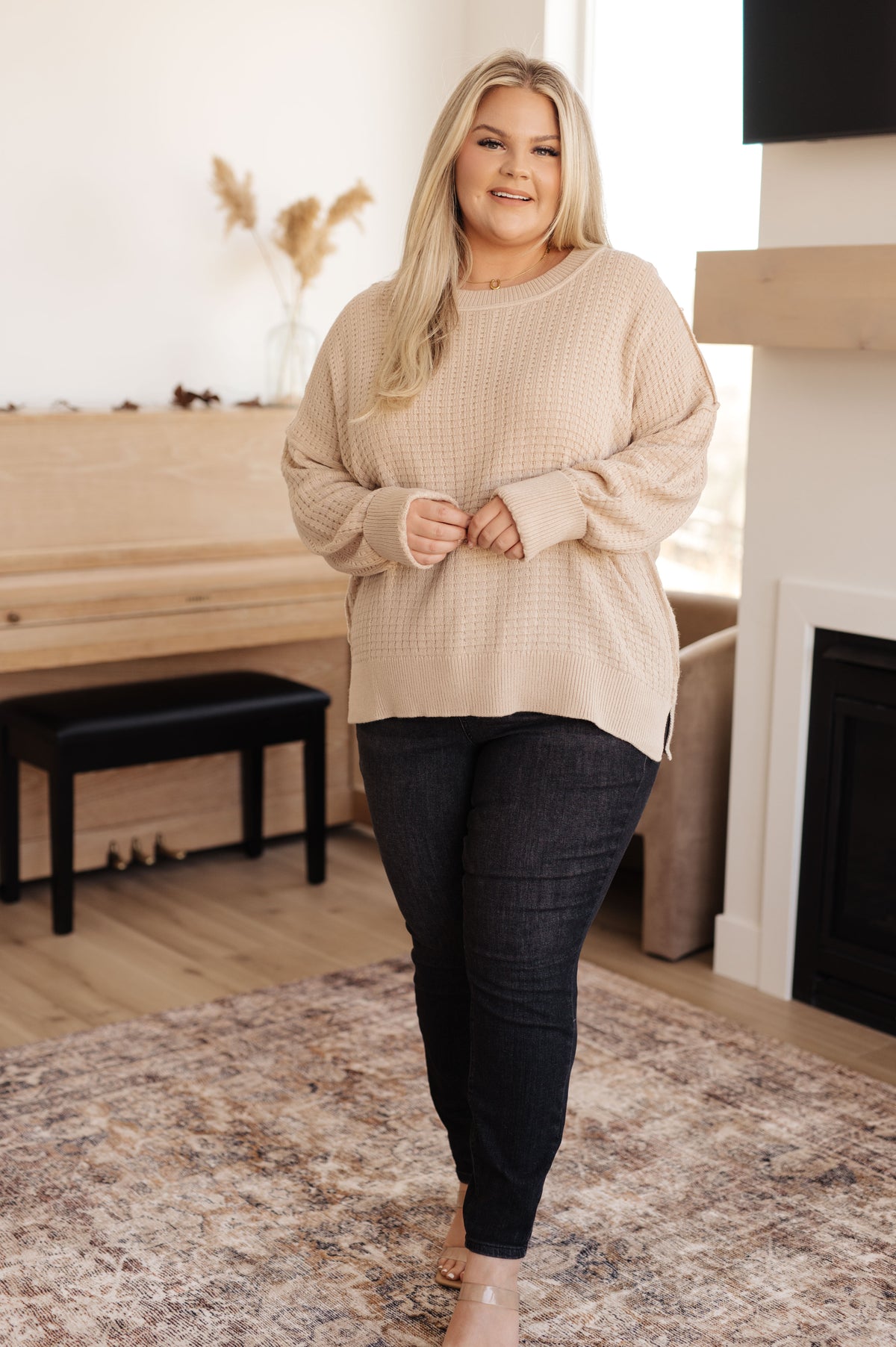 Terrifically Textured Sweater in Mocha - 11/21/2023