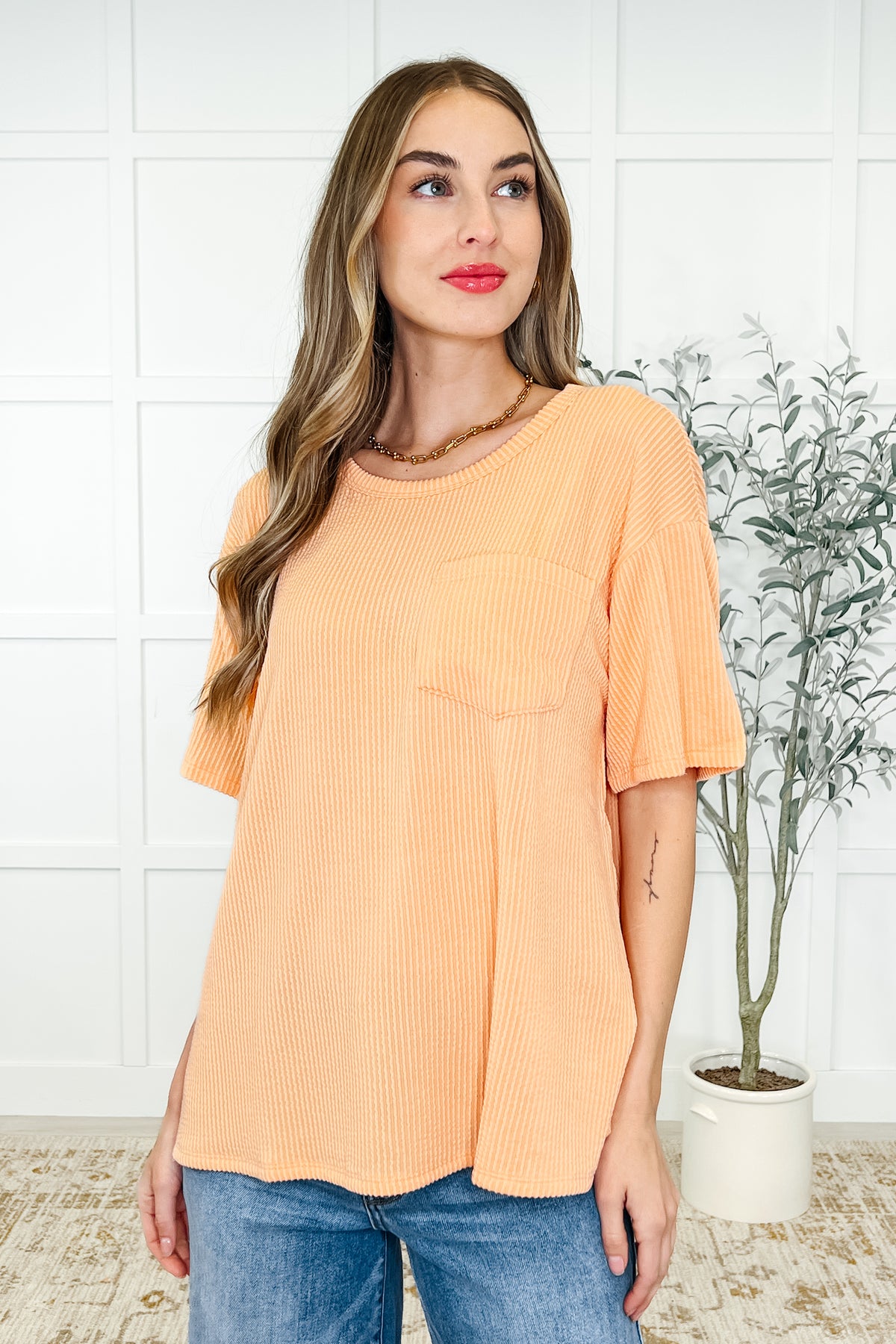 The Go-To Tee in Apricot Bliss - 4/29/2025