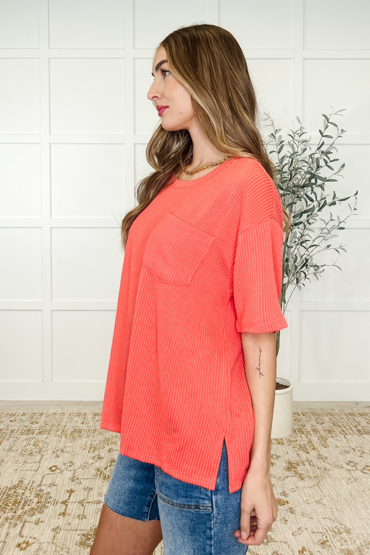 The Go-To Tee in Summer Coral - 4/29/2025