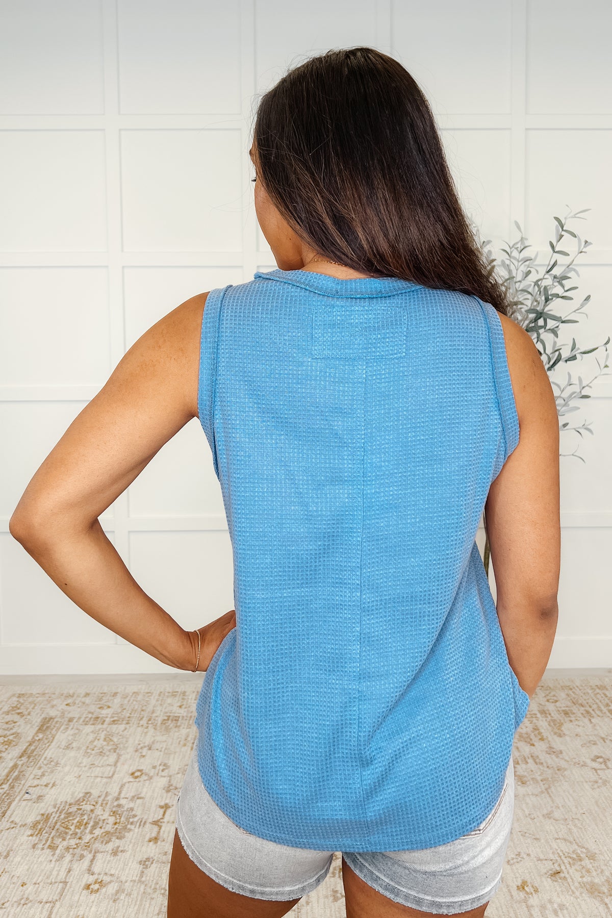 Thread Theory Round Neck Tank in Denim Blue - 4/22/2025