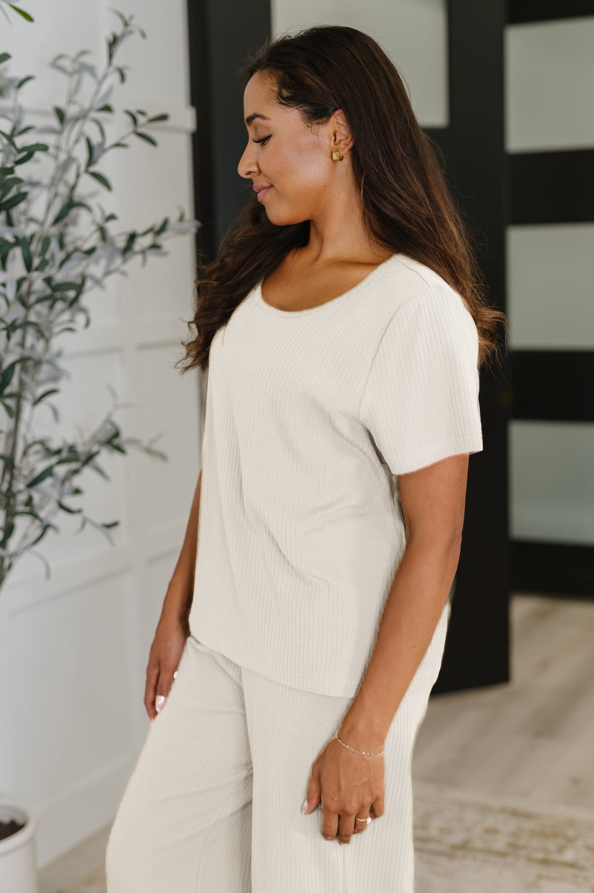 Thyme Boxy Tee in Cream - 9/12/2025 NEW