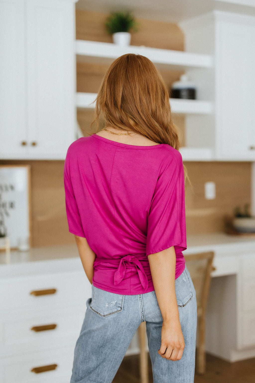 Tied Up With a Bow Top in Magenta - 5/26/2023