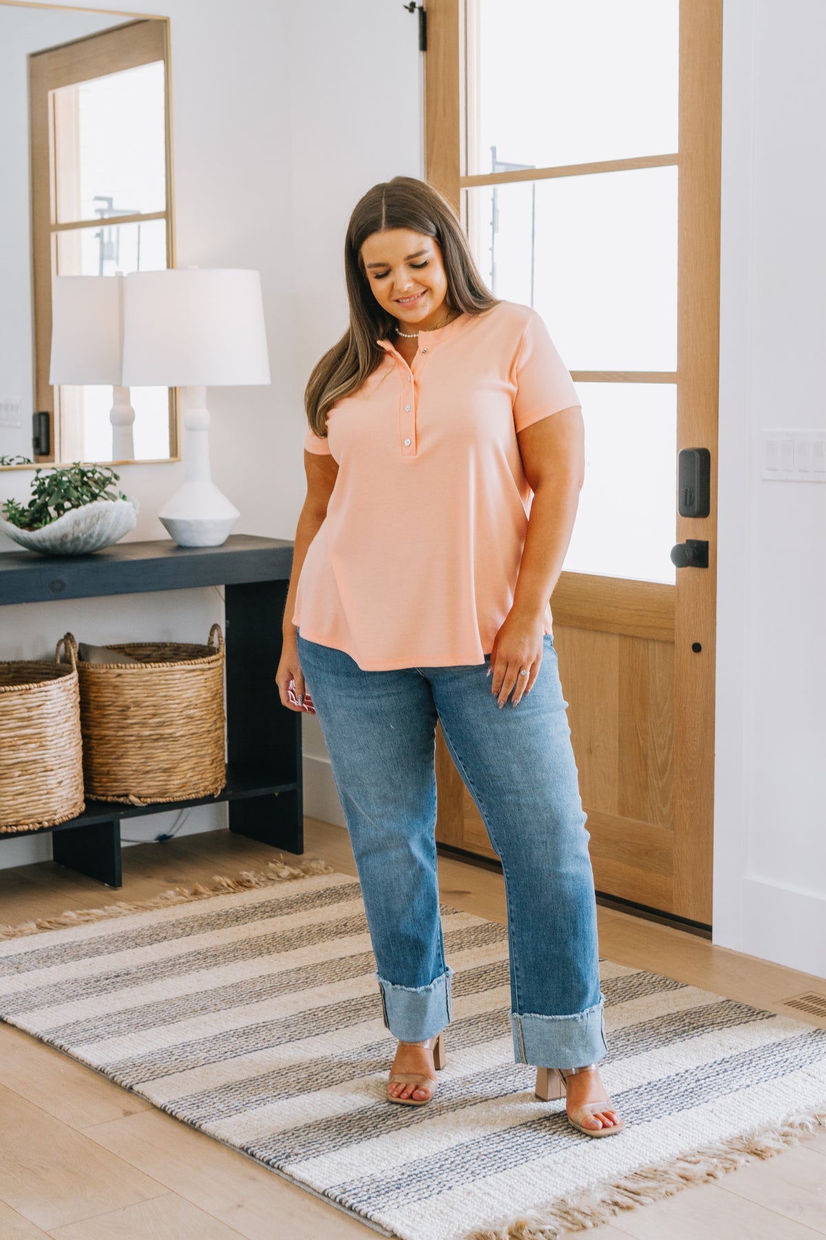 Tippy Top Ribbed Knit Henley - 8/17/2023