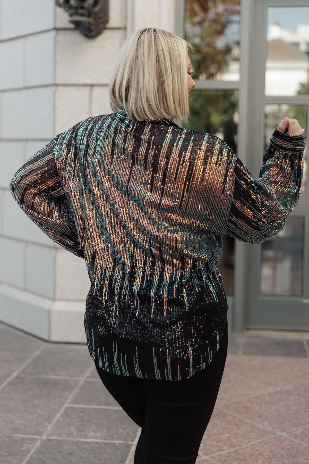 Too Glitz to Glam Button Up Shirt - 11/6/2023