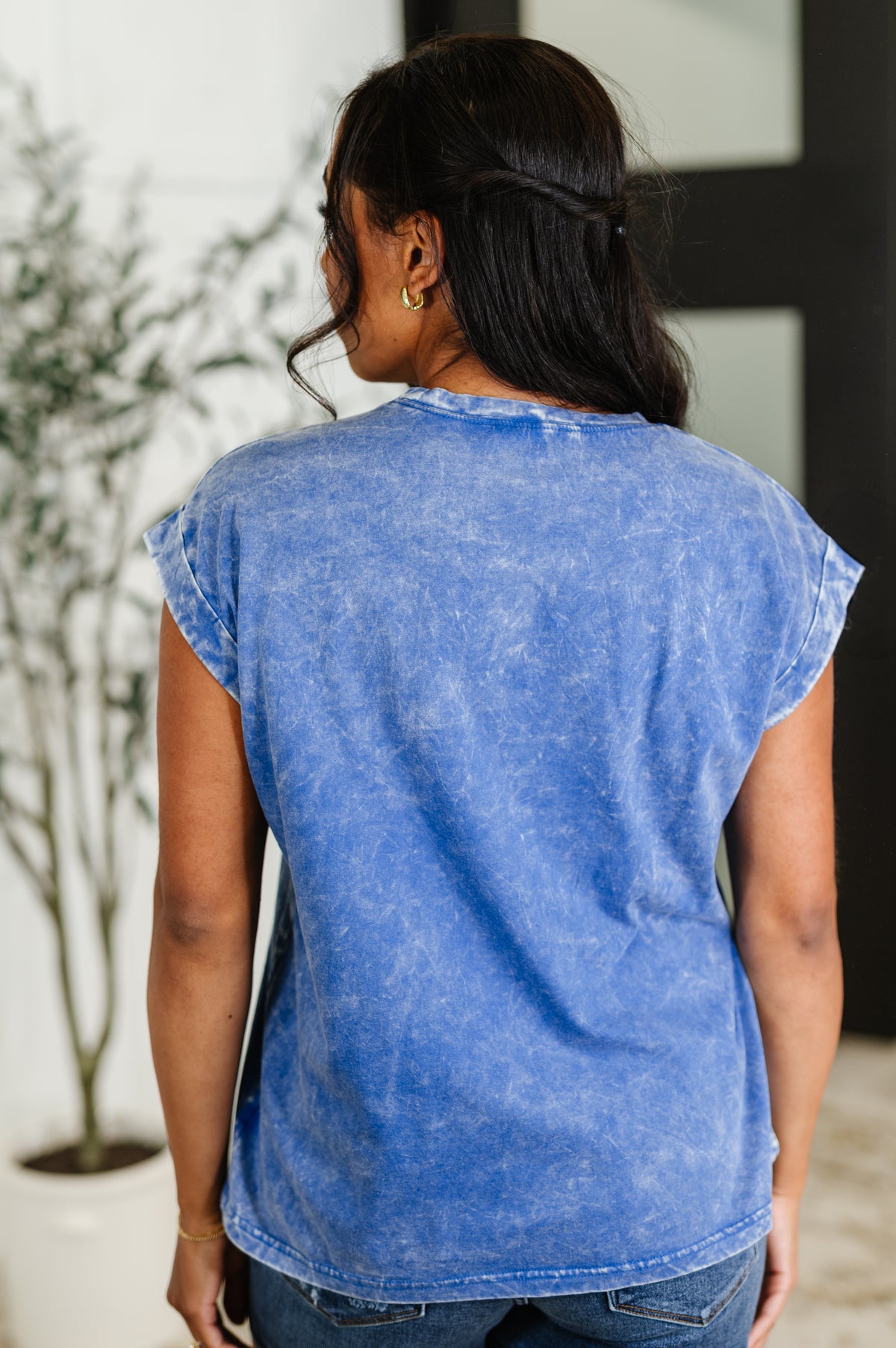 Top That Mineral Wash Tee in Classic Blue - 6/11/2025