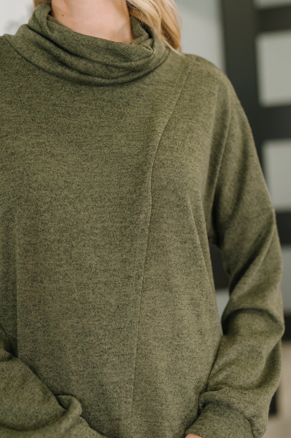 Travel City Scape Turtle Neck Tunic in Olive - 11/11/2025