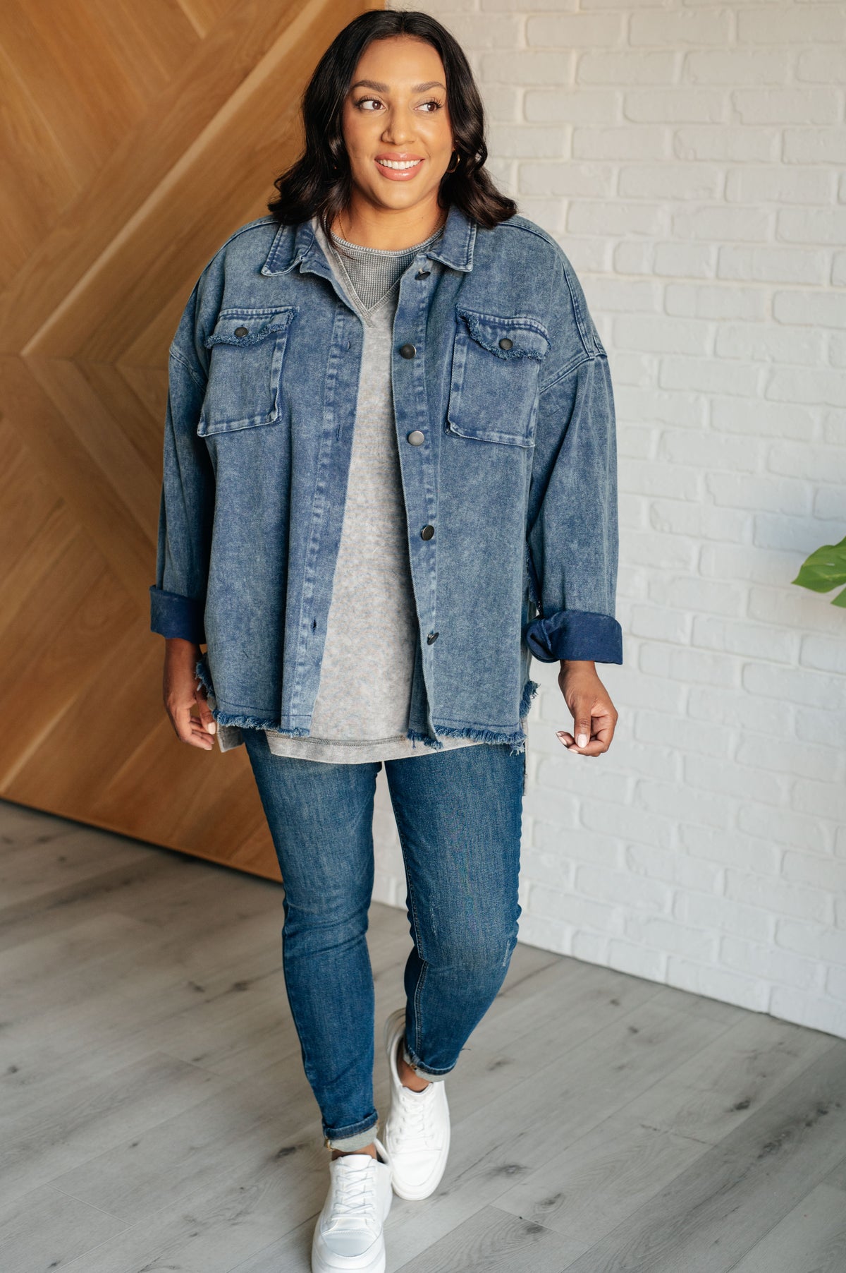 Unbothered Mineral Wash Top in Grey - 7/3/2025