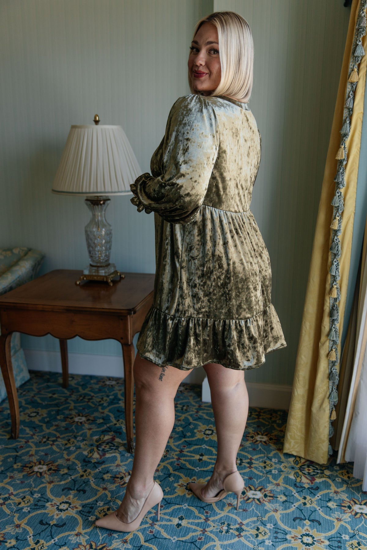 Velvet Verve V-Neck Dress - 11/20/2023
