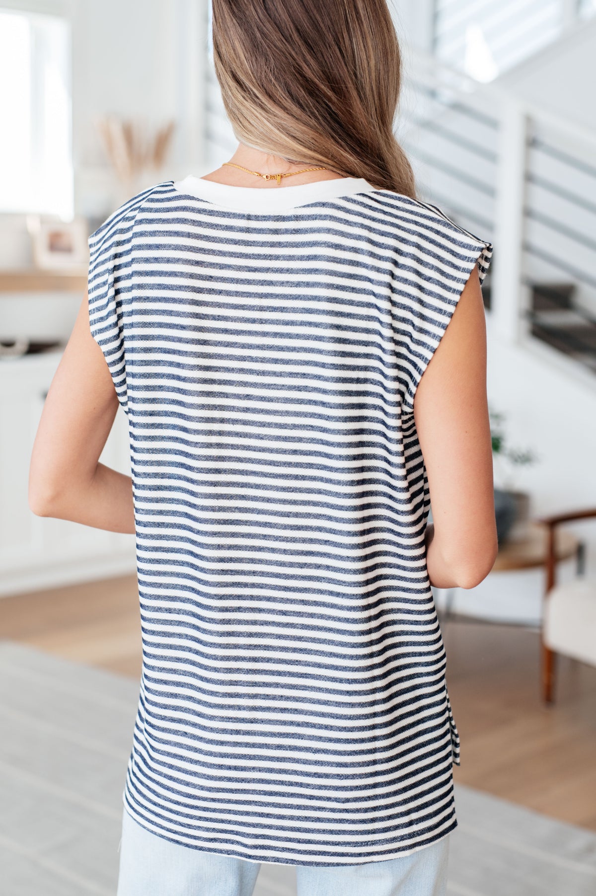 What's Going On Striped Sleeveless Top - 4/29/2024