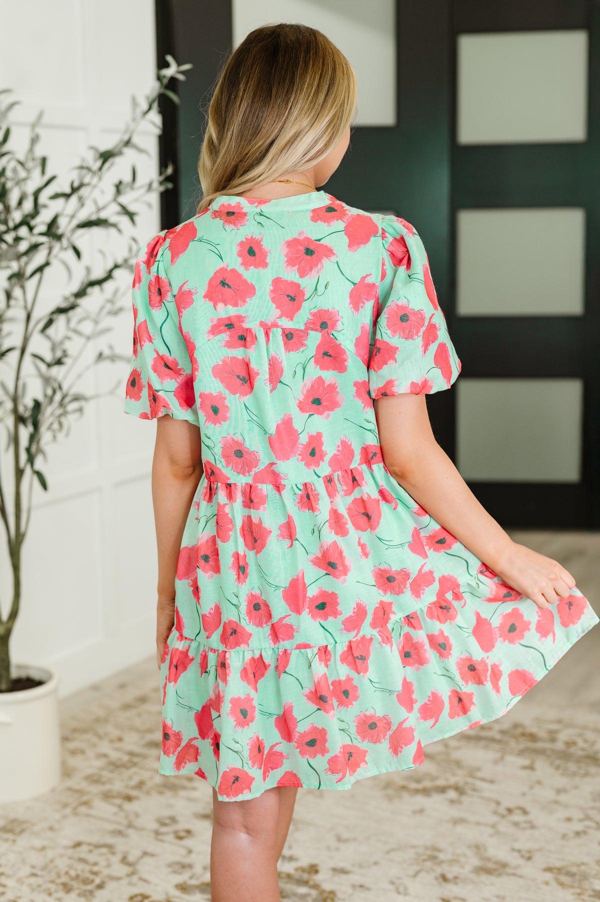 Wildflower Waltz Gathered Tier Dress in Mint - 7/18/2025