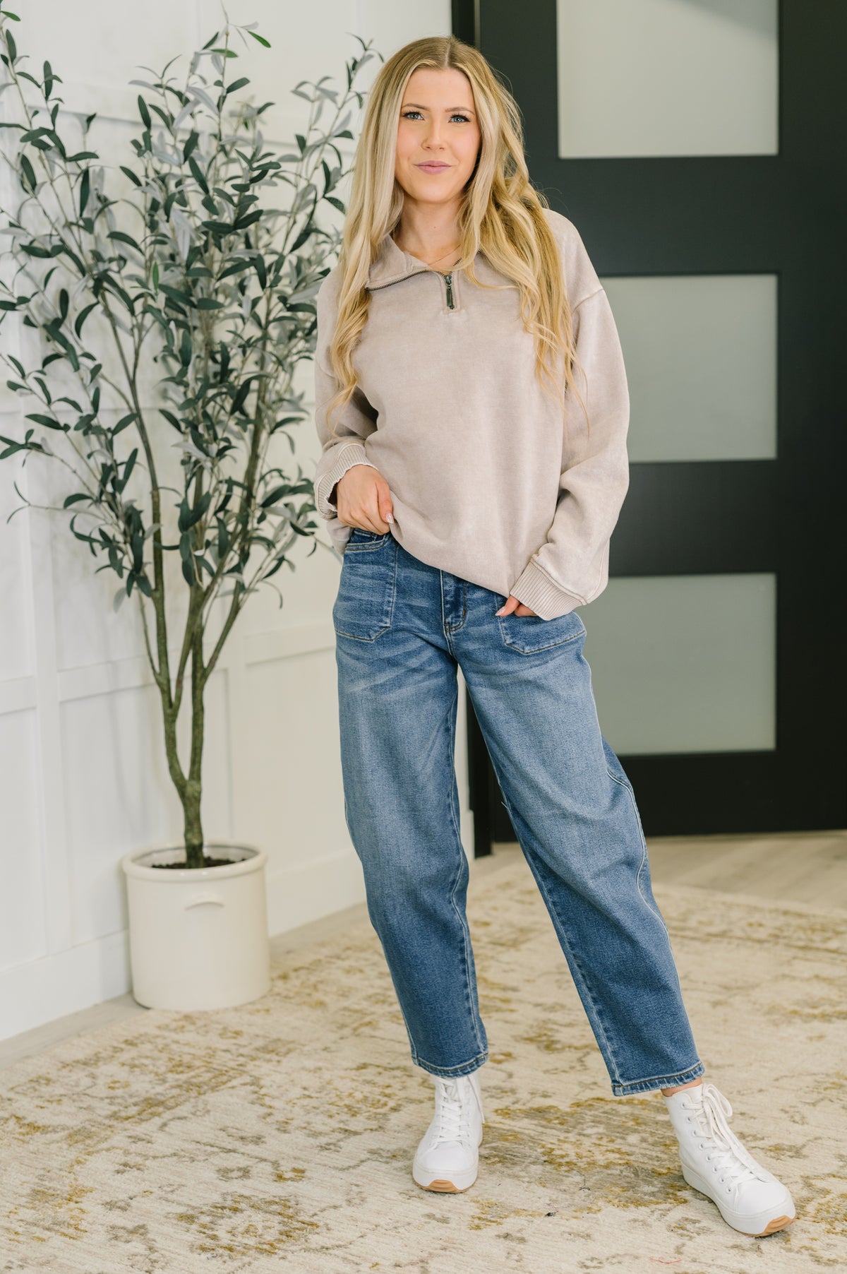 You Should Know Half Zip Pullover in Ash Mocha - 10/1/2025