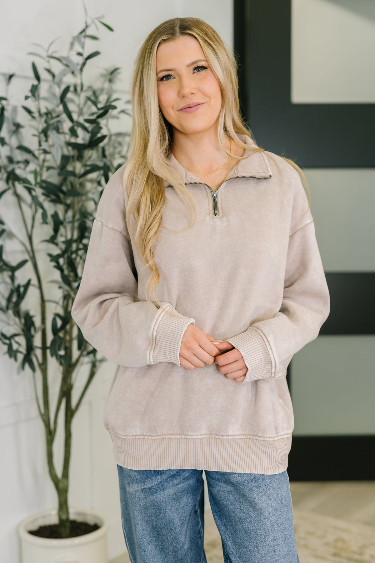 You Should Know Half Zip Pullover in Ash Mocha - 10/1/2025