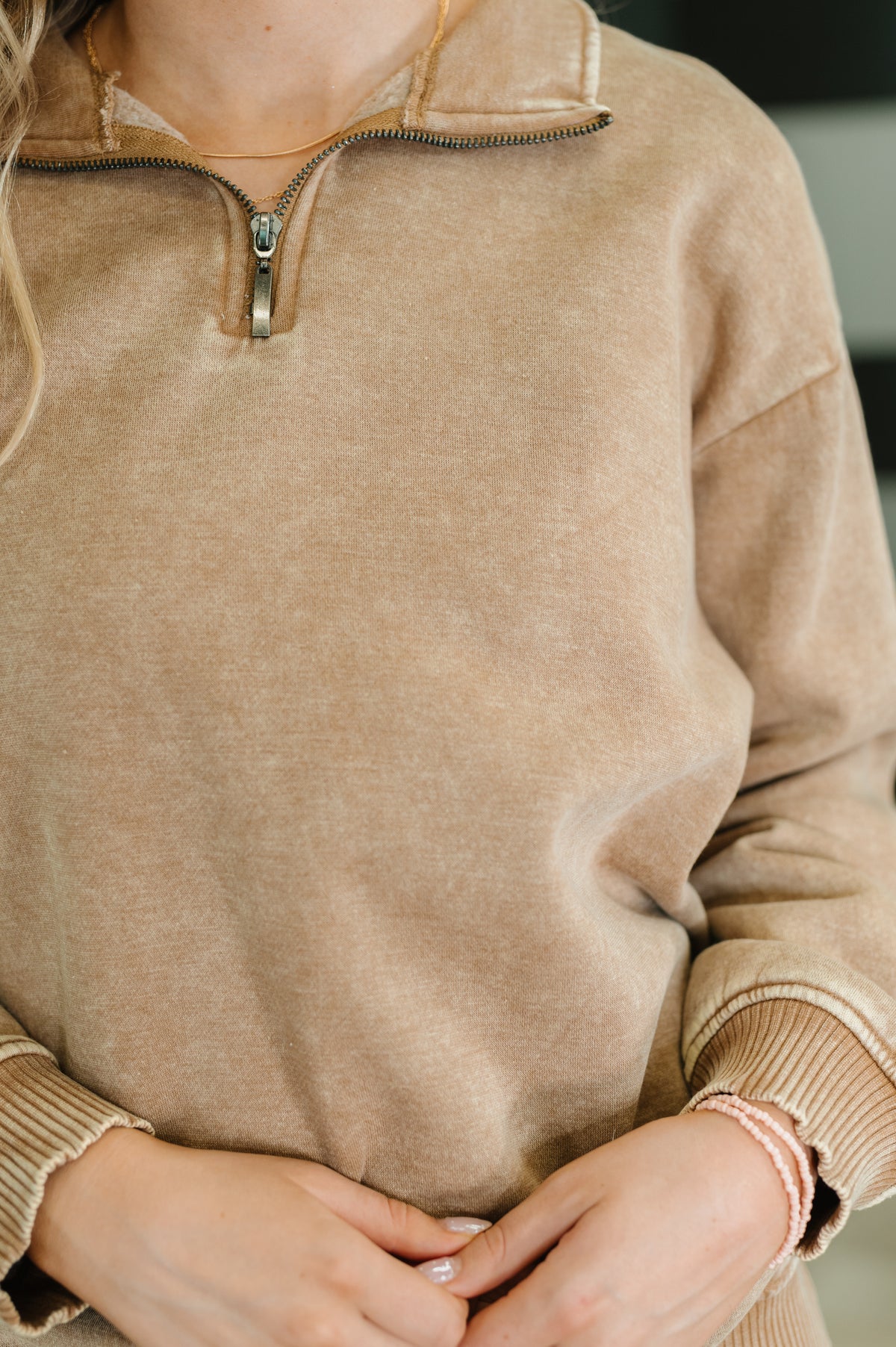 You Should Know Half Zip Pullover in Deep Camel - 10/1/2025