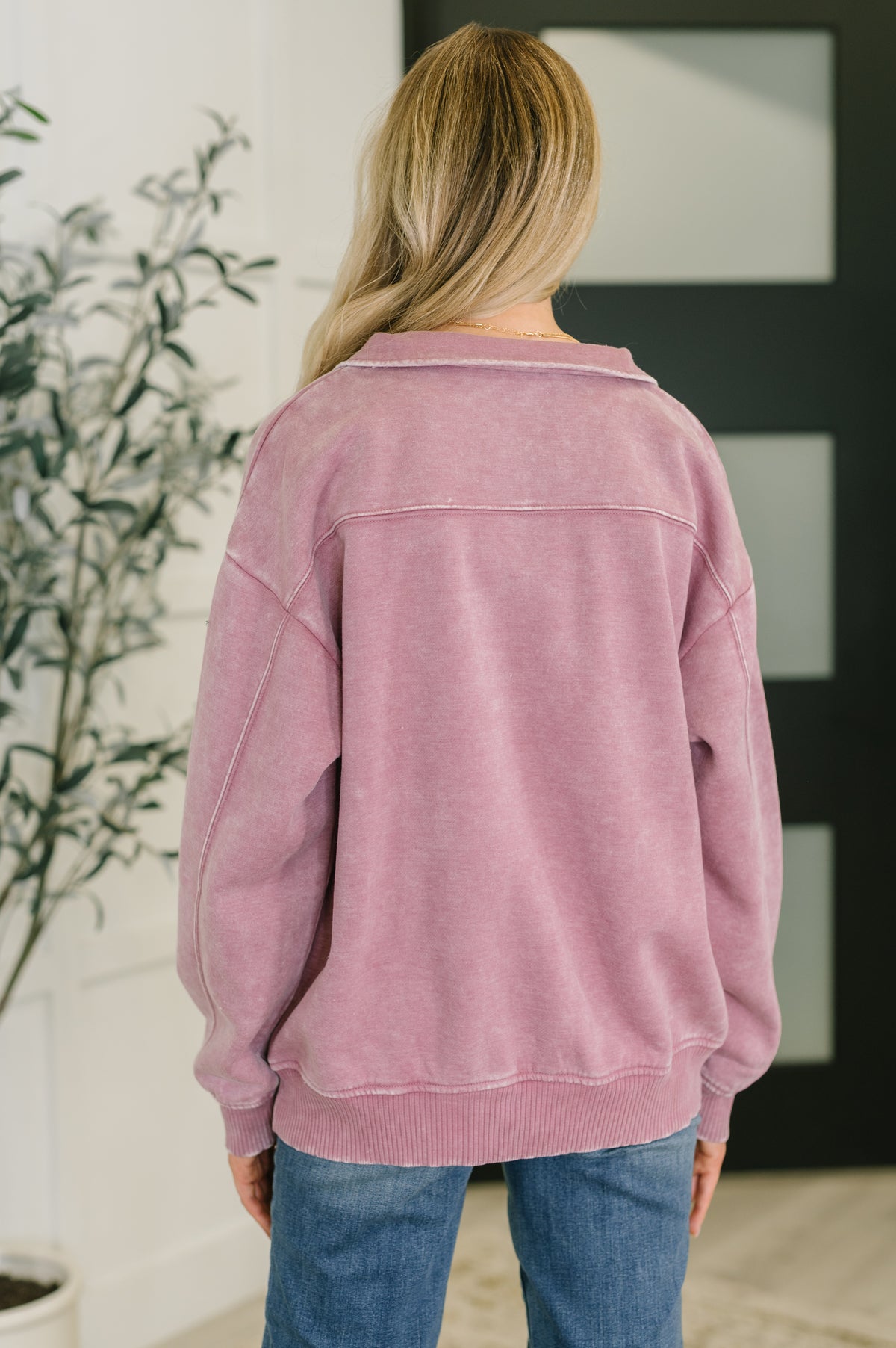 You Should Know Half Zip Pullover in Light Rose - 10/1/2025