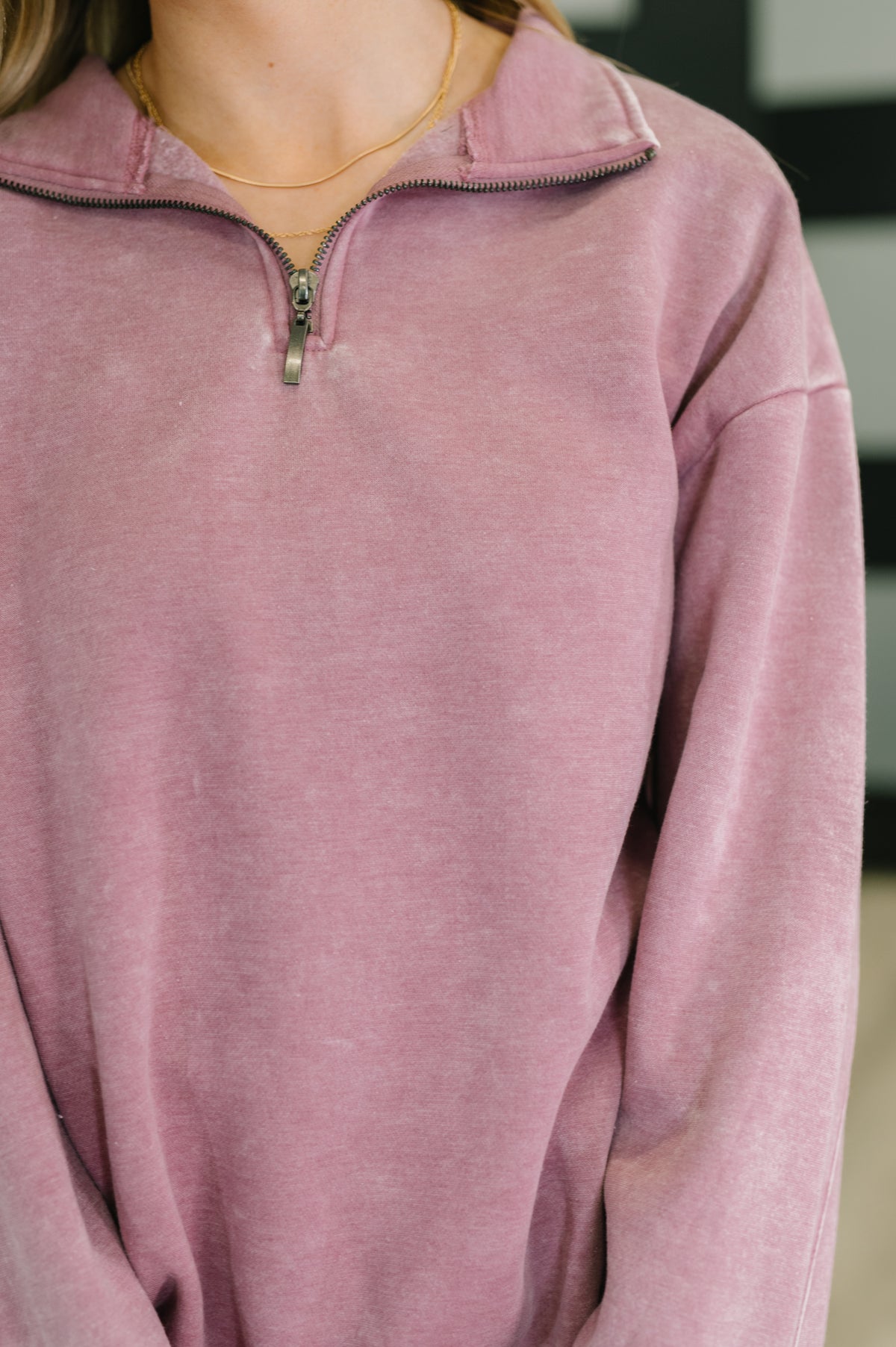 You Should Know Half Zip Pullover in Light Rose - 10/1/2025