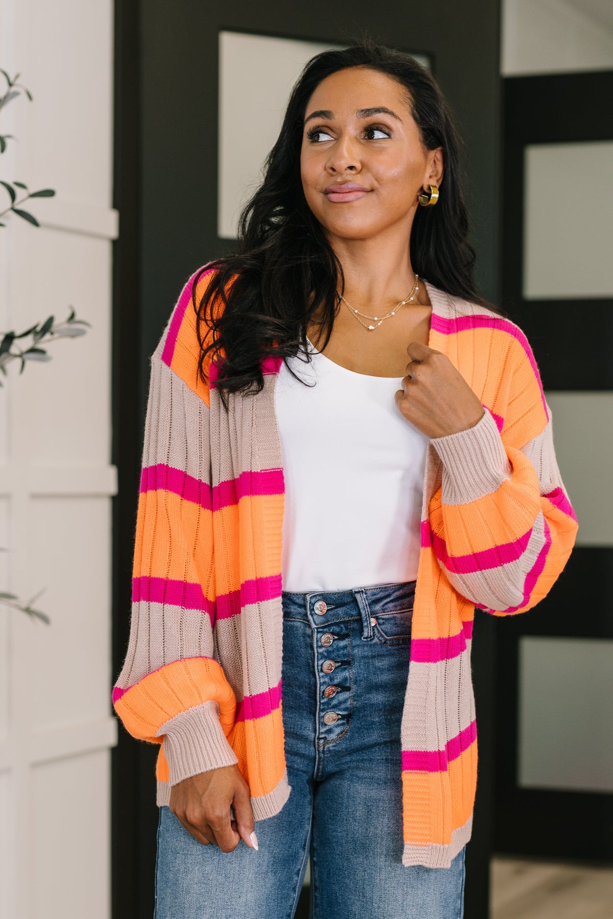 Your Opinion Matters Striped Cardigan - 10/20/2025