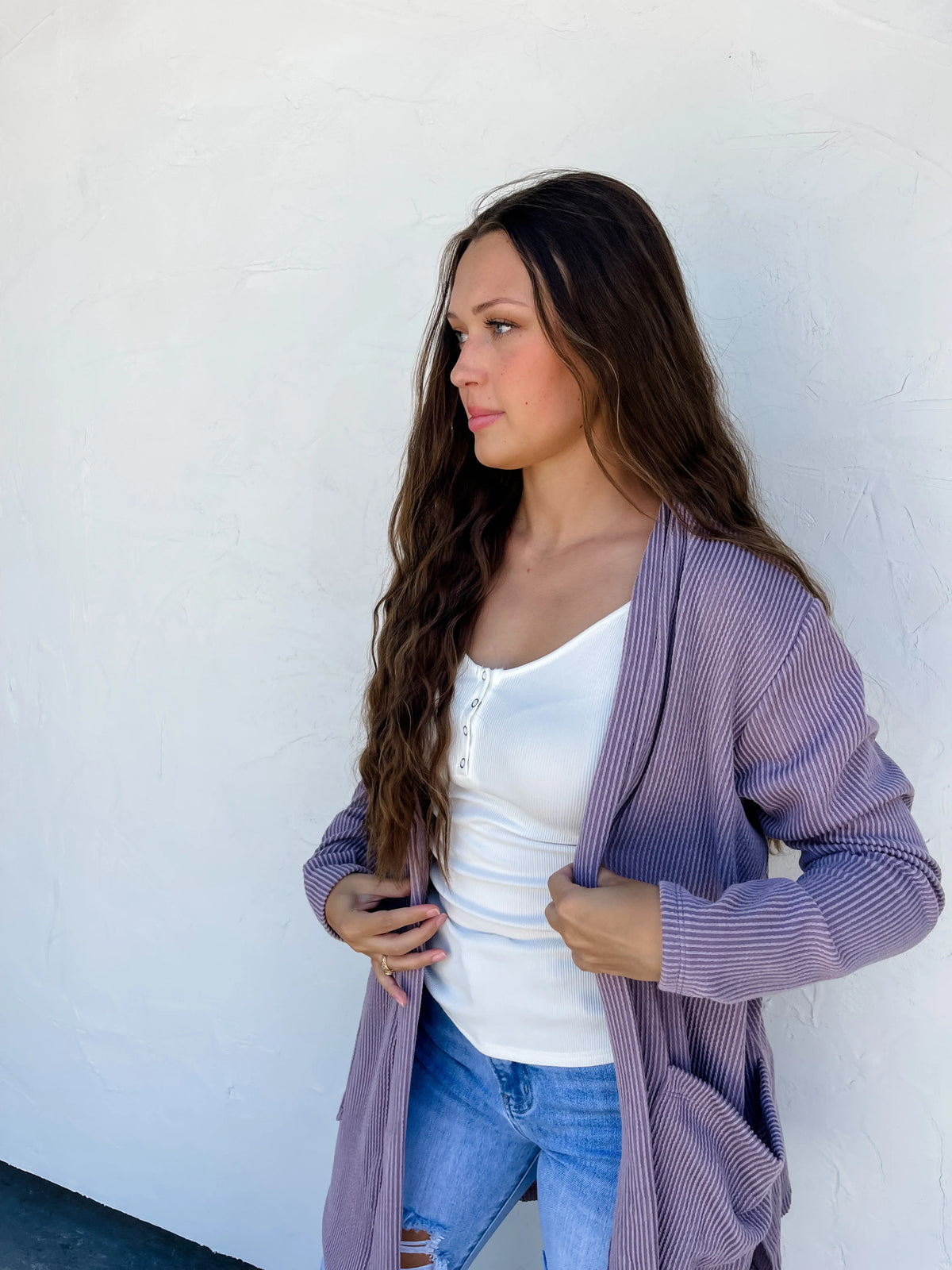 Reese Ribbed Cardigan in Seven Colors - RTS