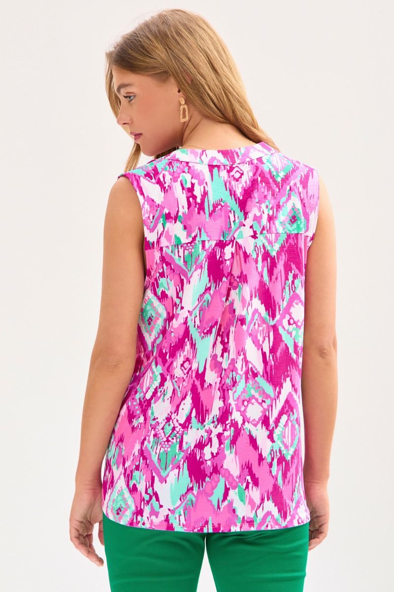 Dear Scarlett Lizzy Tank Top in Pink/Teal - Summer 25 Capsule