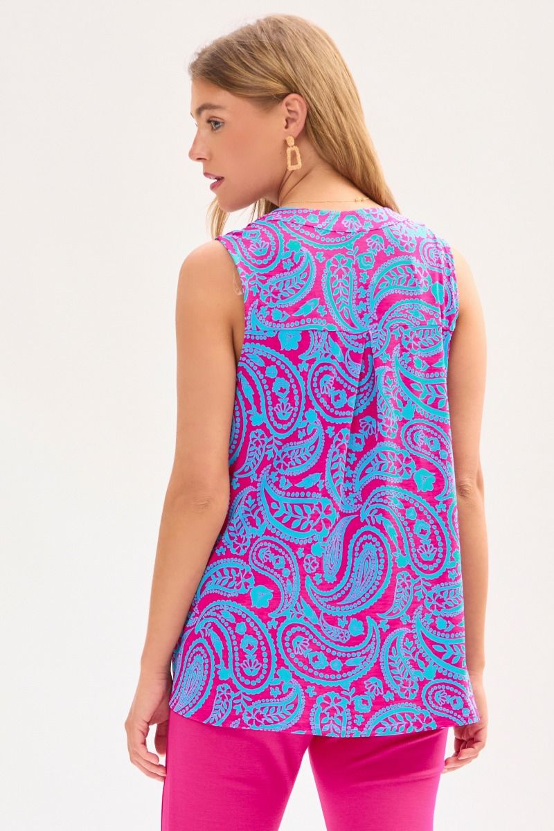Dear Scarlett Lizzy Tank Top in Pink/Aqua - Summer 25 Capsule
