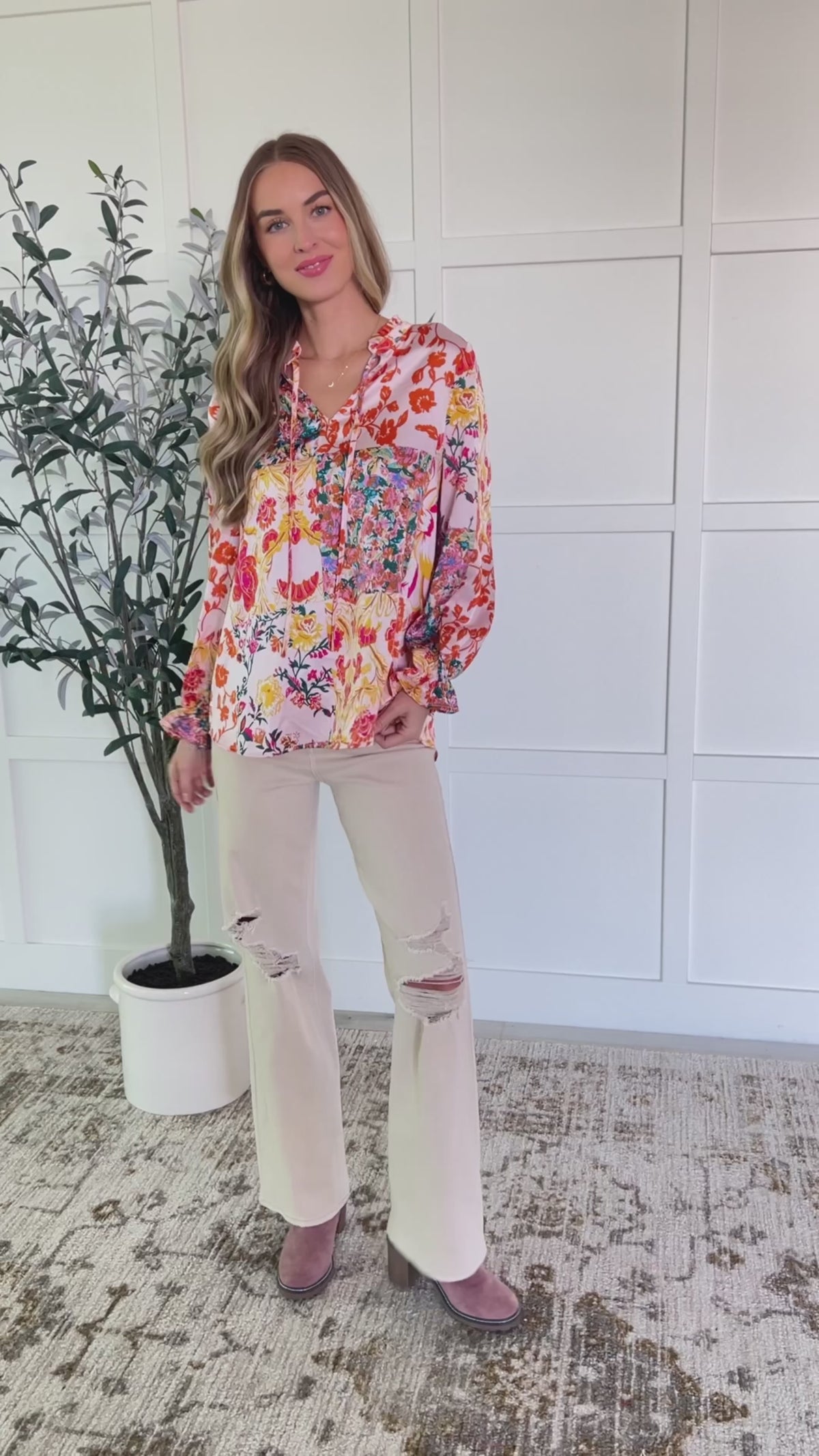 New Romantics Balloon Sleeve Boho Blouse - 11/5/2024