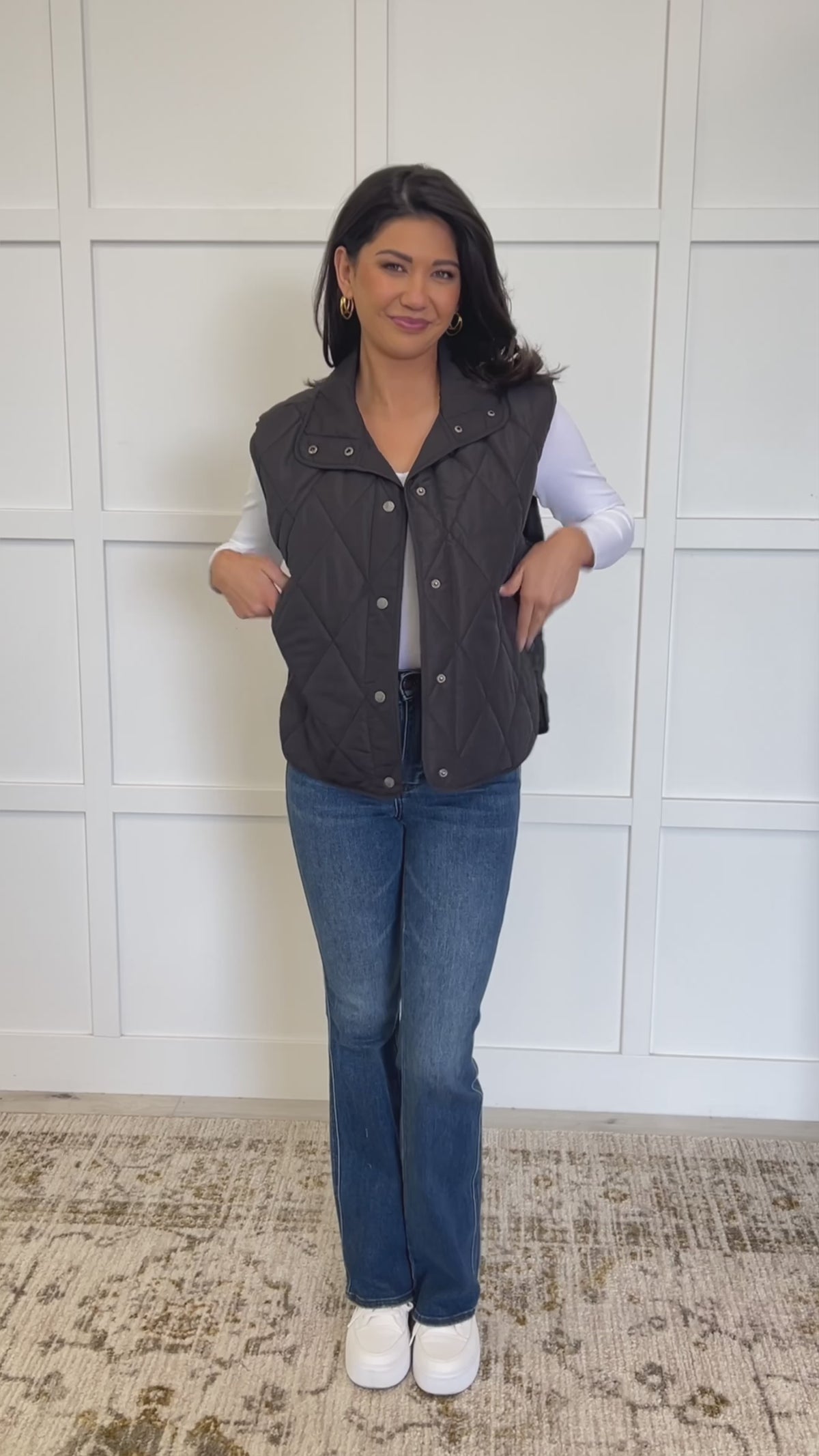 Layering Queen Quilted Puffer Vest in Black - 1/28/2025