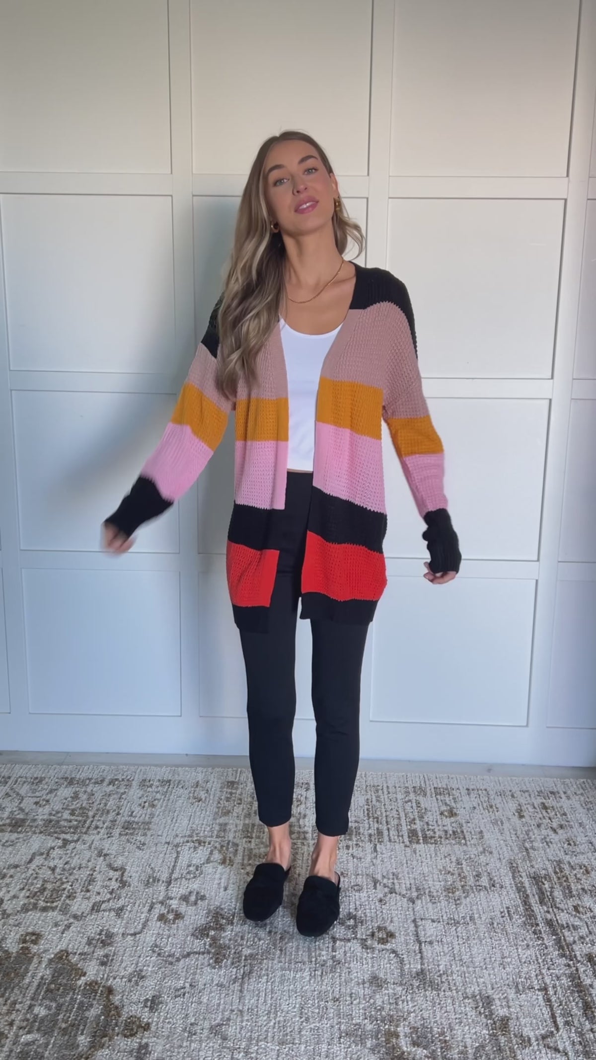 Not Quite Sure Striped Open Front Cardigan - 9/18/2025