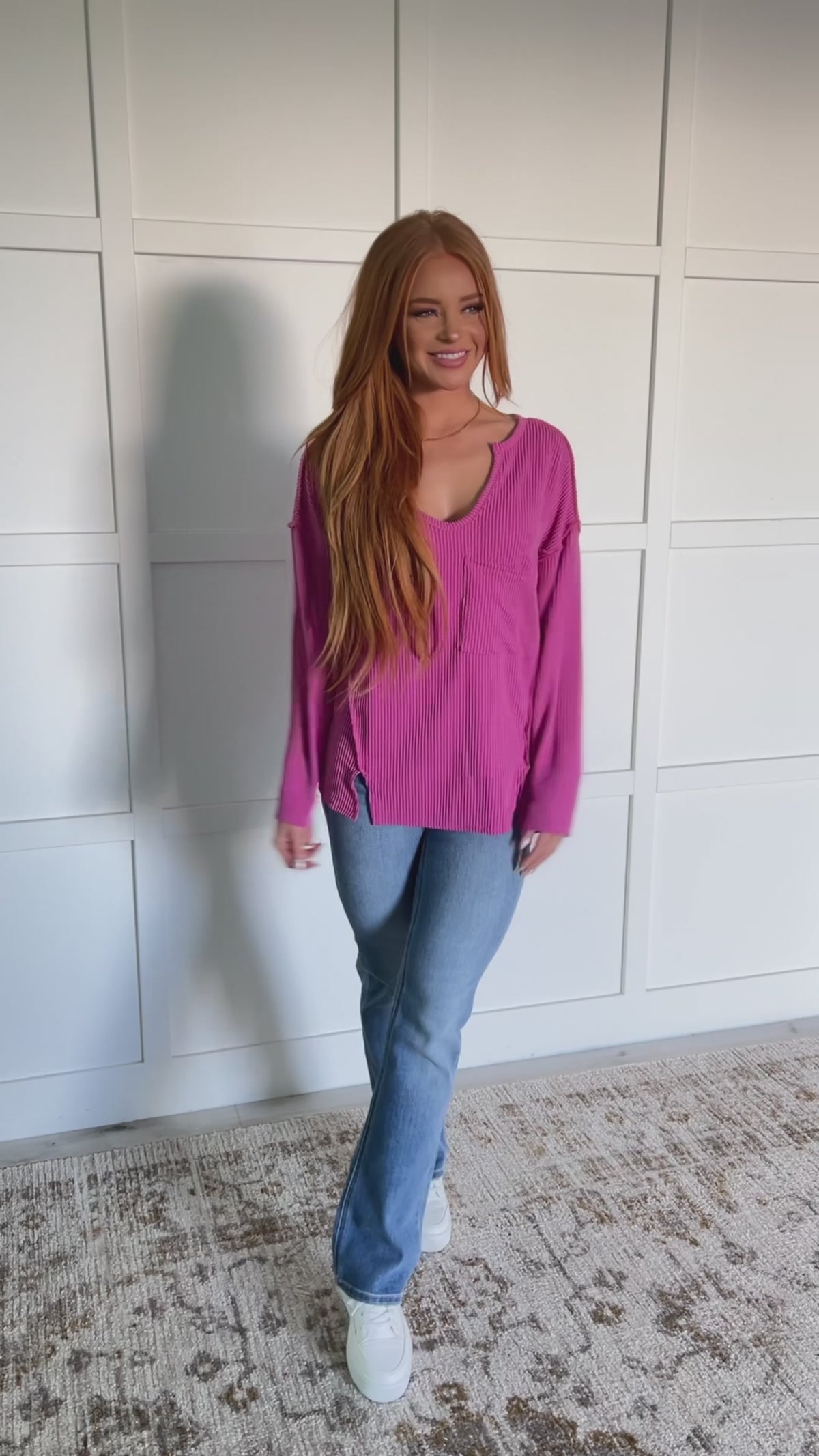 Kinda Sorta Ribbed Top in Magenta - 9/23/2025 NEW