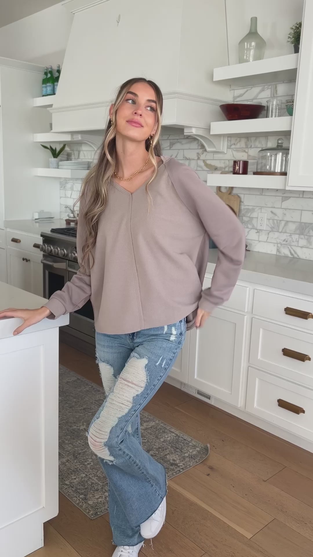 Less Conversation V-Neck Top - 9/9/2025 NEW