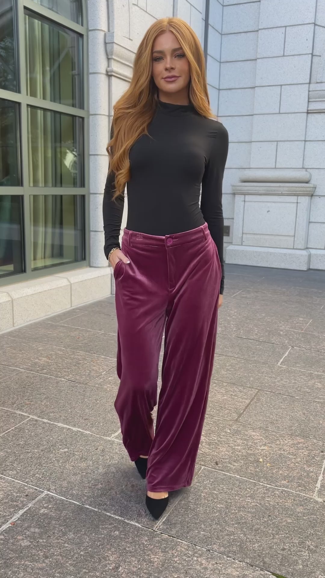 High Society Velvet Wide Leg Trousers - 11/6/2023