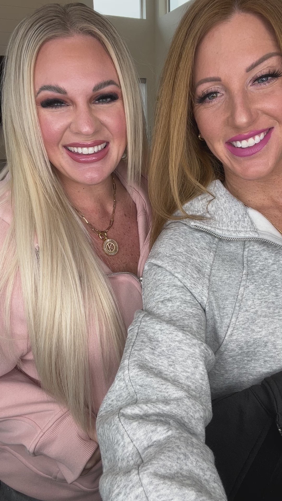 Half Zip Cropped Hoodie in Pink - 10/30/2025