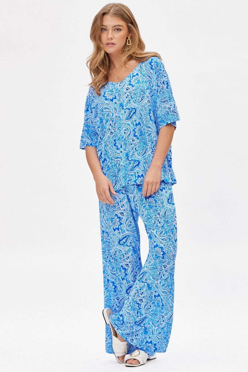 Dear Scarlett Cabana Set in PaisleyRoyal Blue - Summer 25 Capsule
