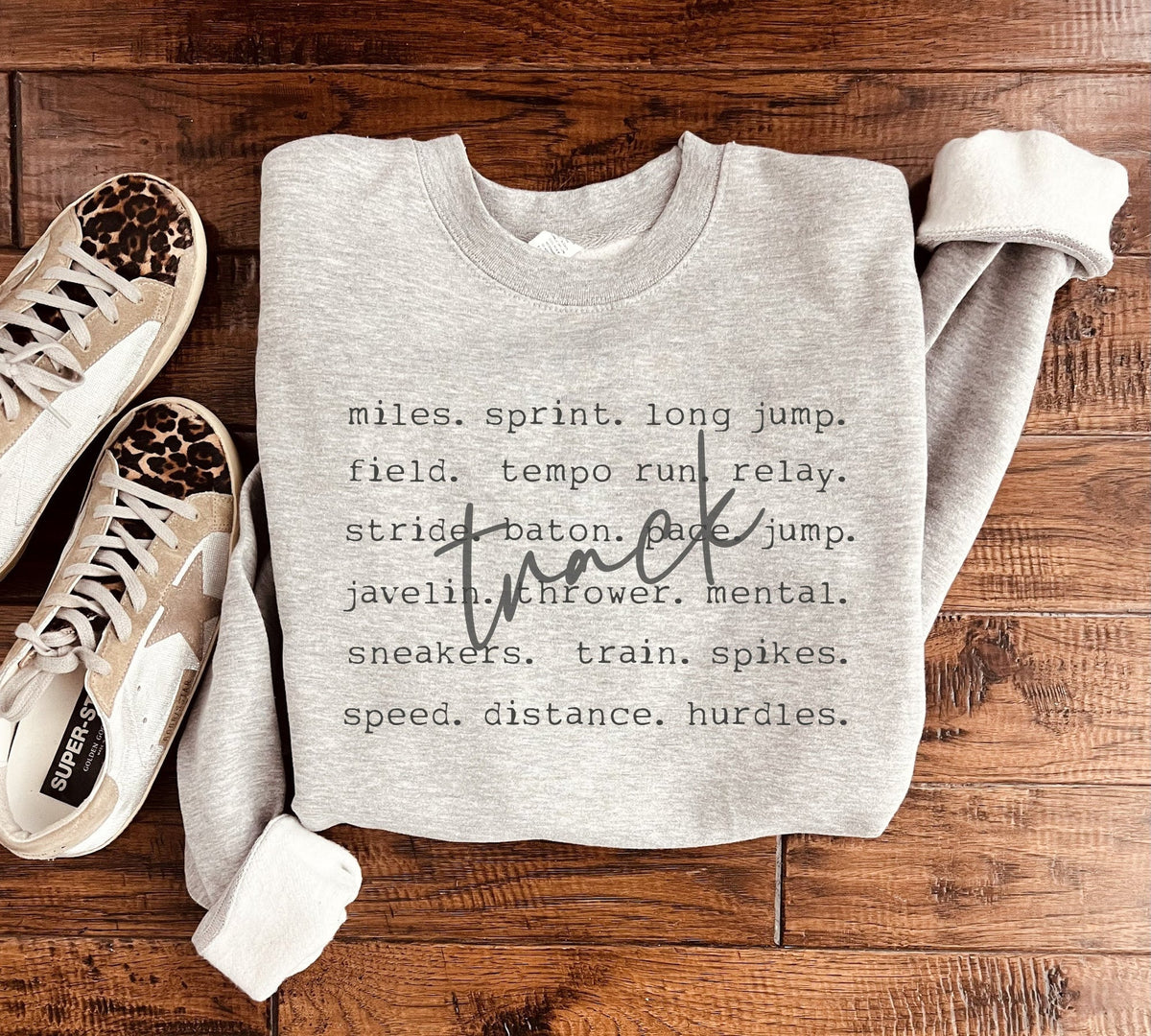 Track Words Sweatshirt in Two Colors _ RTS