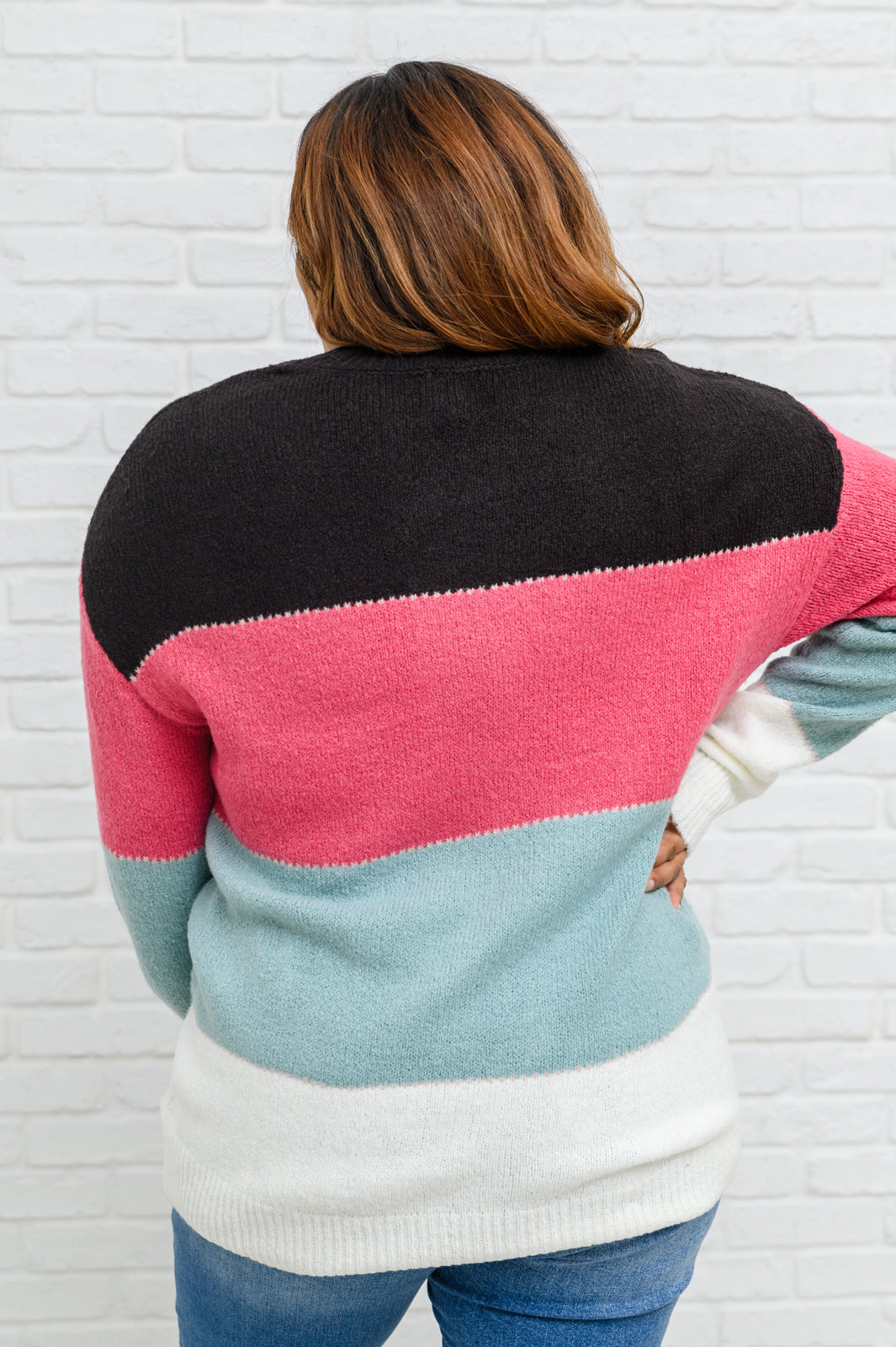 Color Blocked Striped Knit Sweater - 11/22/2022