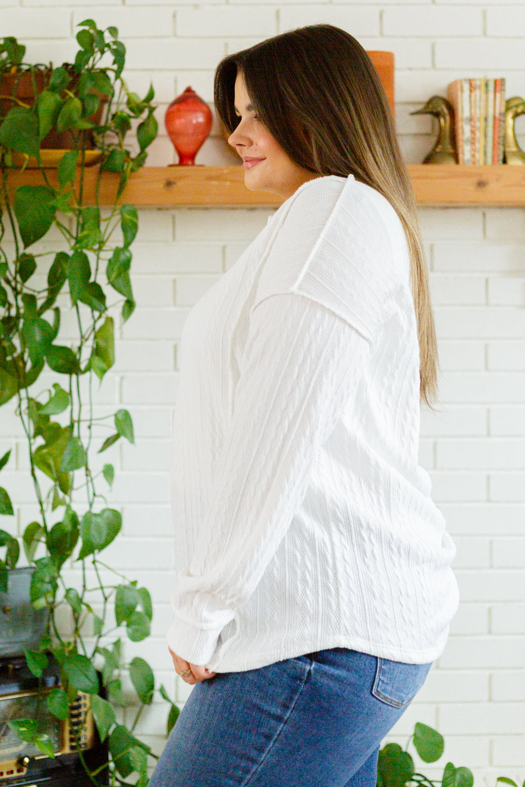 Counting The Days Textured Long Sleeve Top - 2/7/2023
