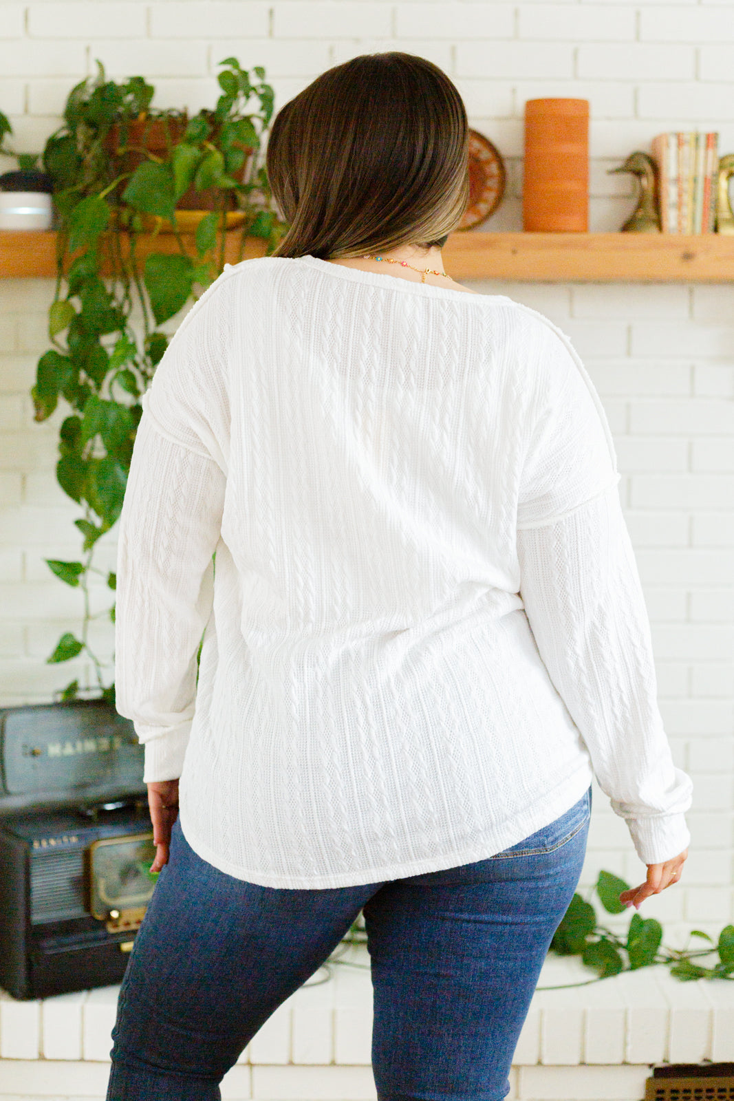 Counting The Days Textured Long Sleeve Top - 2/7/2023