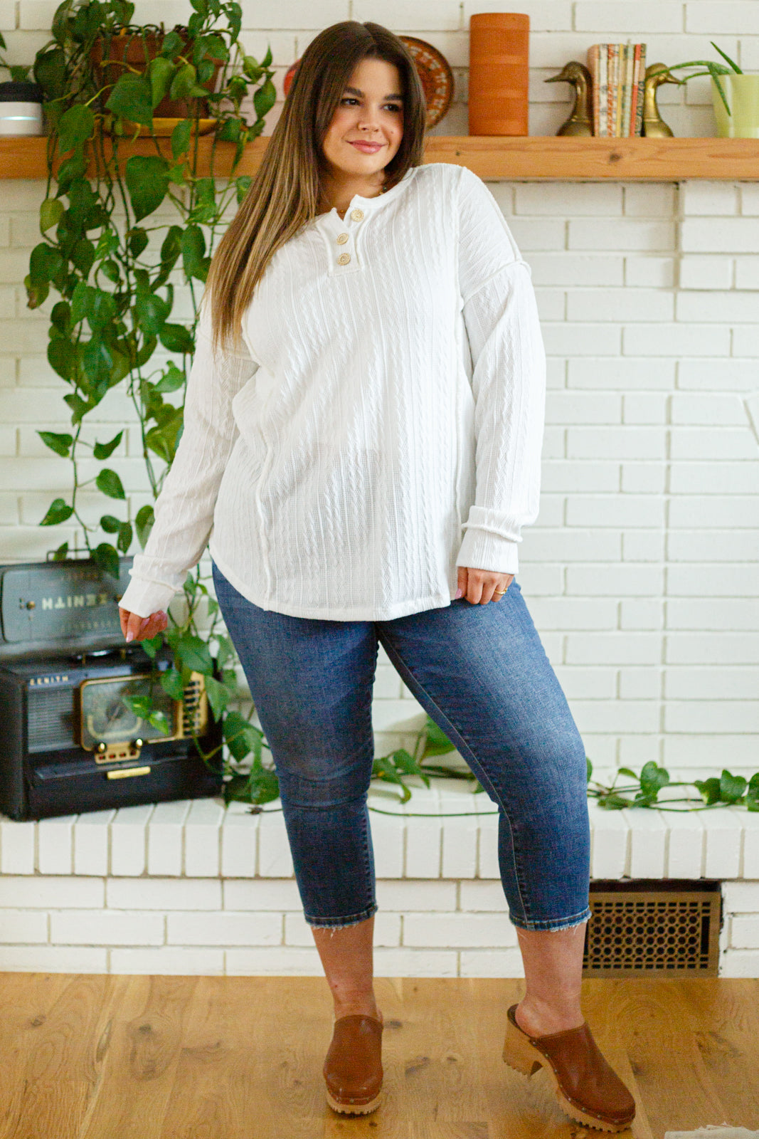 Counting The Days Textured Long Sleeve Top - 2/7/2023