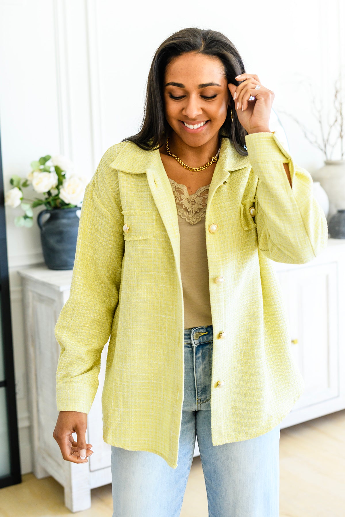 Daydreams Shacket in Yellow - 4/28/2023