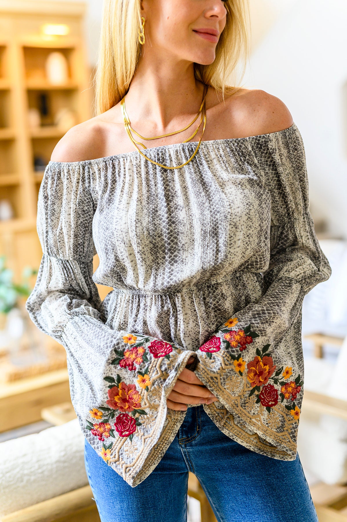 Don't Tempt Me Embroidered Blouse - 5/4/2023