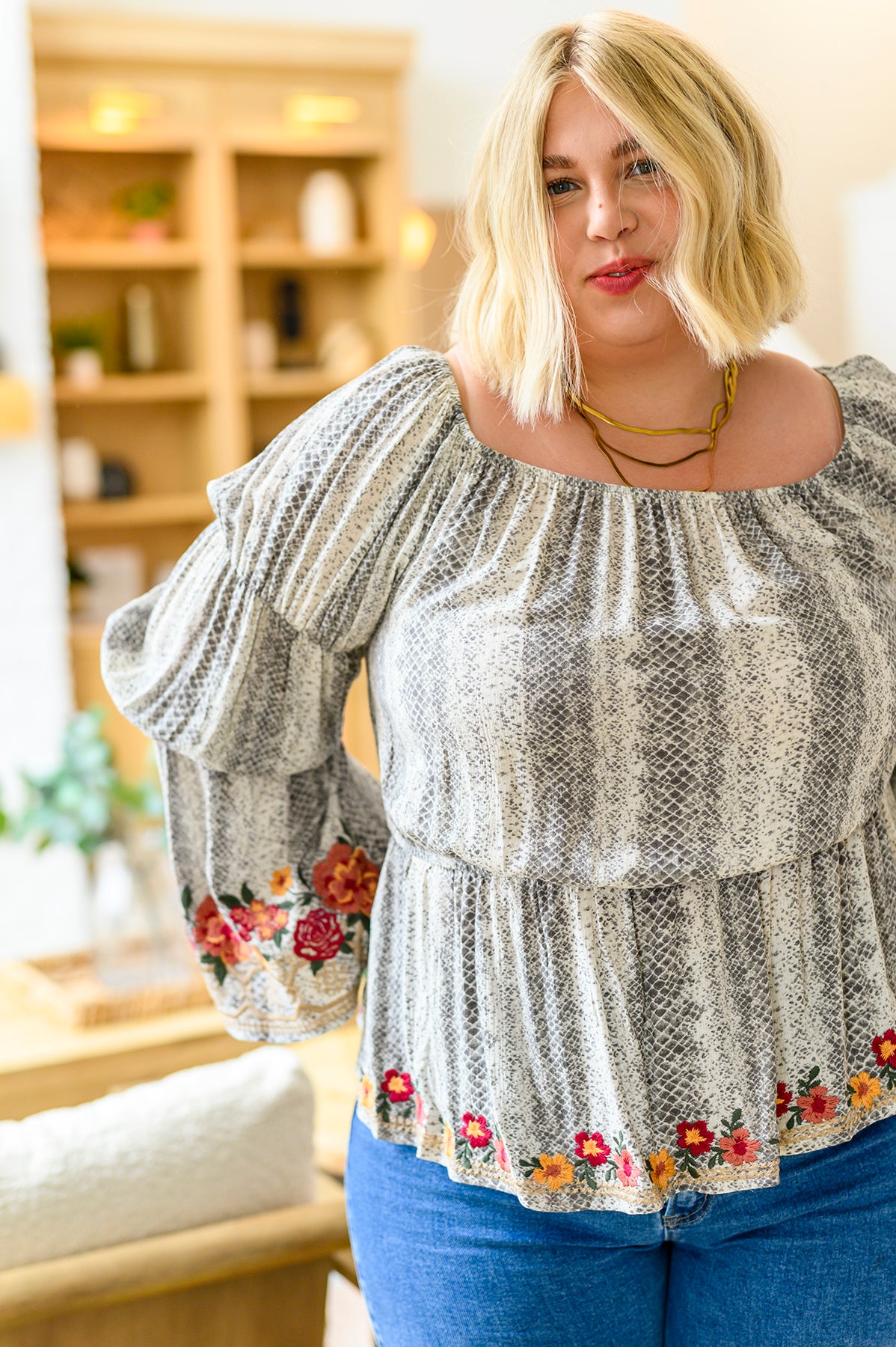 Don't Tempt Me Embroidered Blouse - 5/4/2023