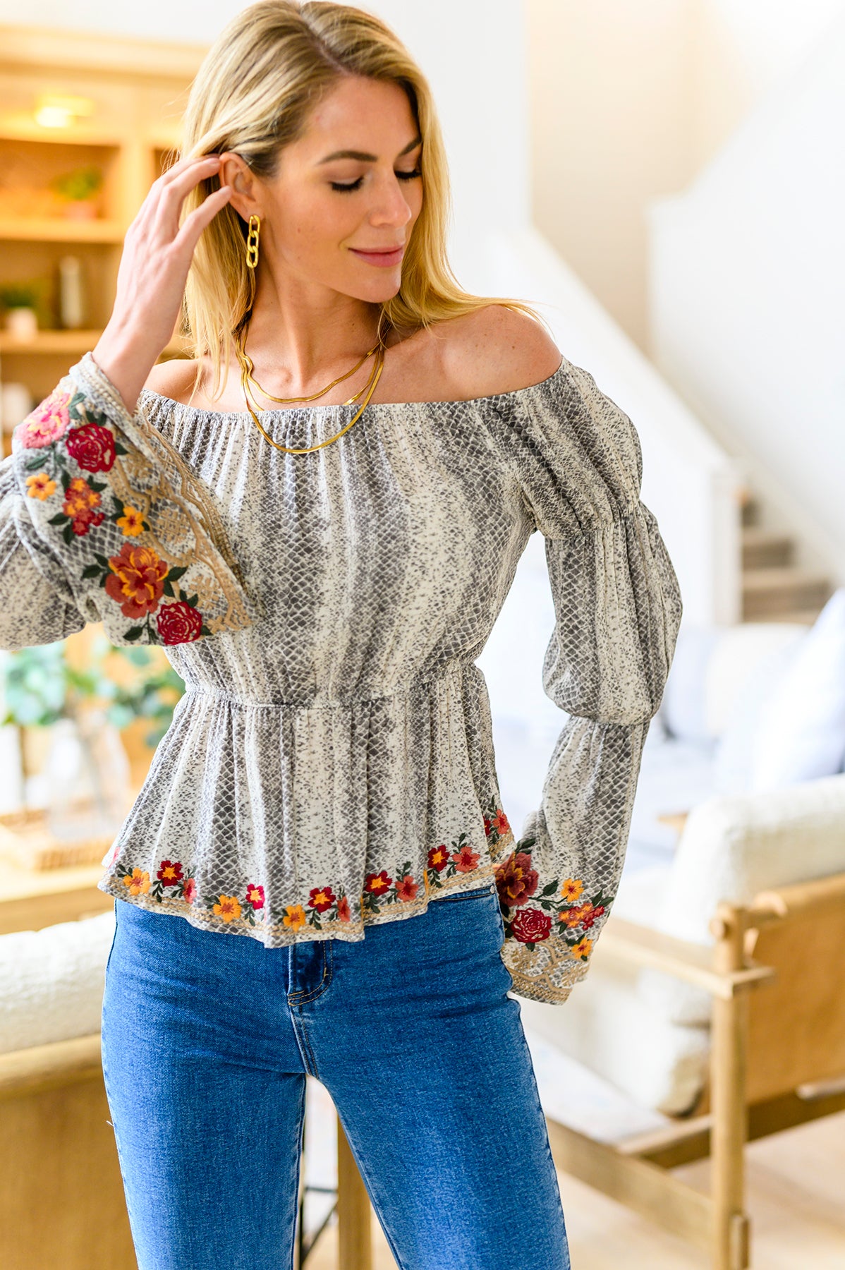 Don't Tempt Me Embroidered Blouse - 5/4/2023