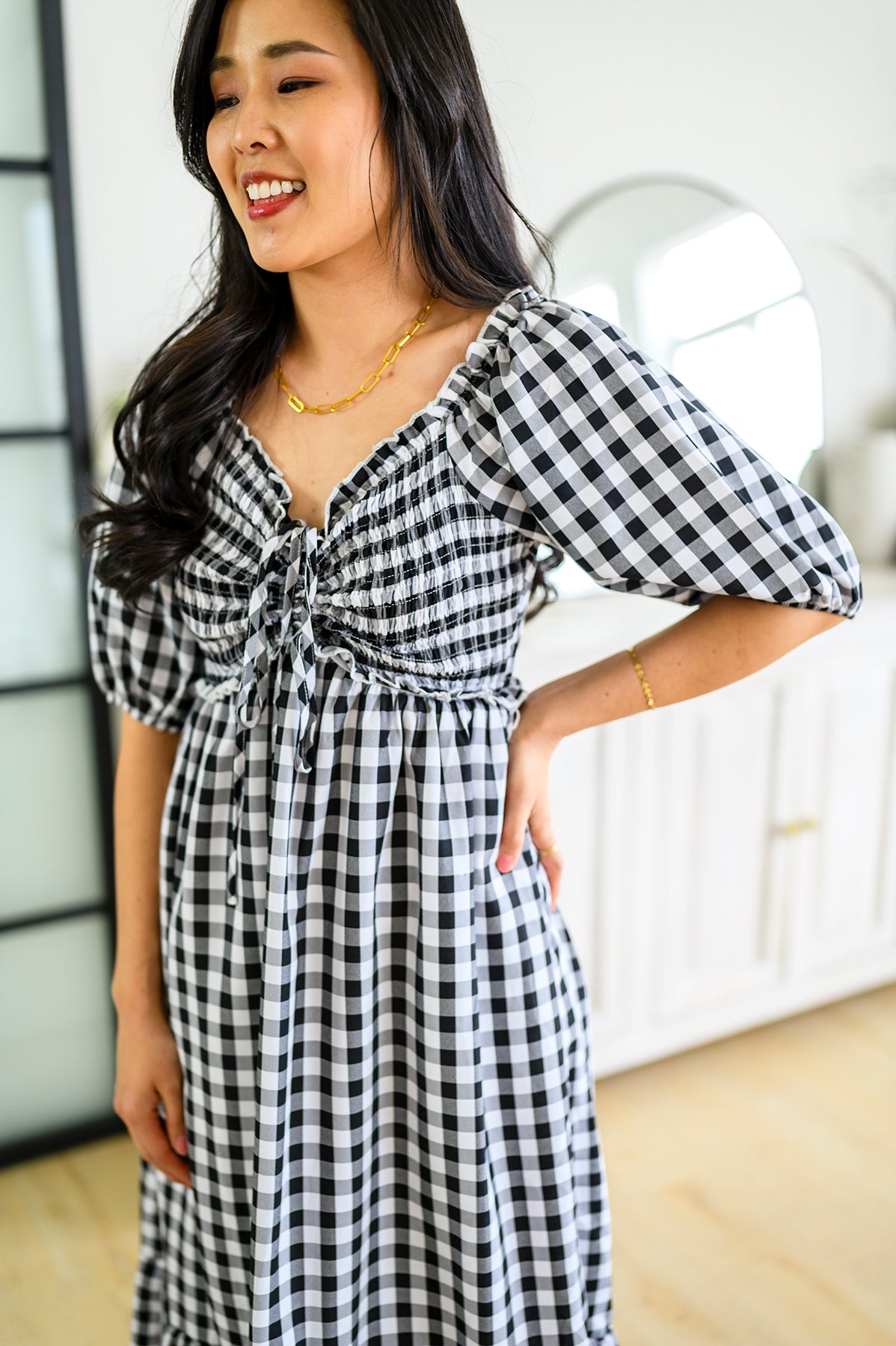 Greenville Gingham Midi Dress - 4/20/2023
