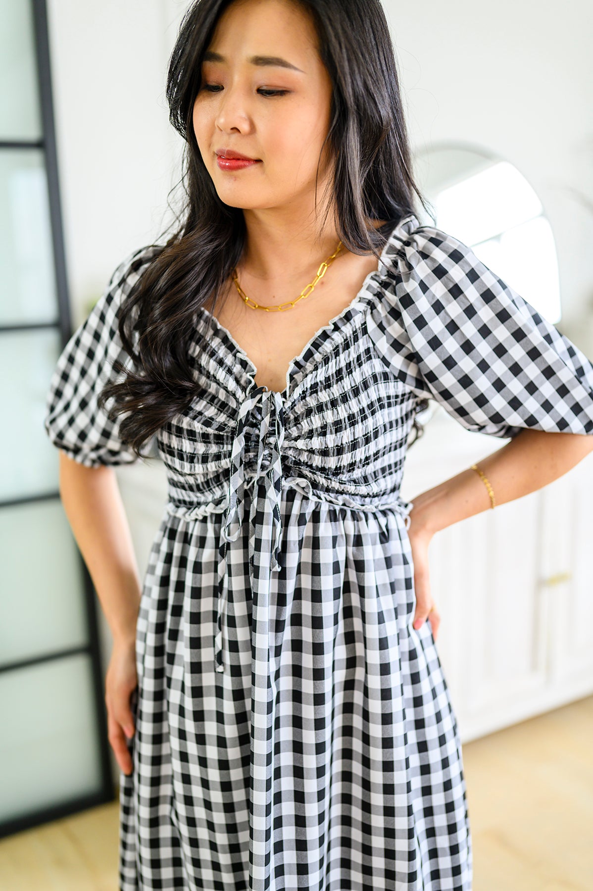 Greenville Gingham Midi Dress - 4/20/2023