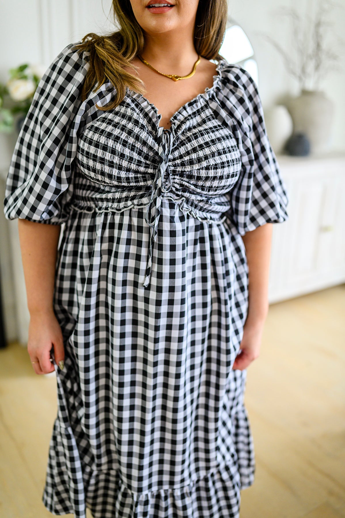 Greenville Gingham Midi Dress - 4/20/2023