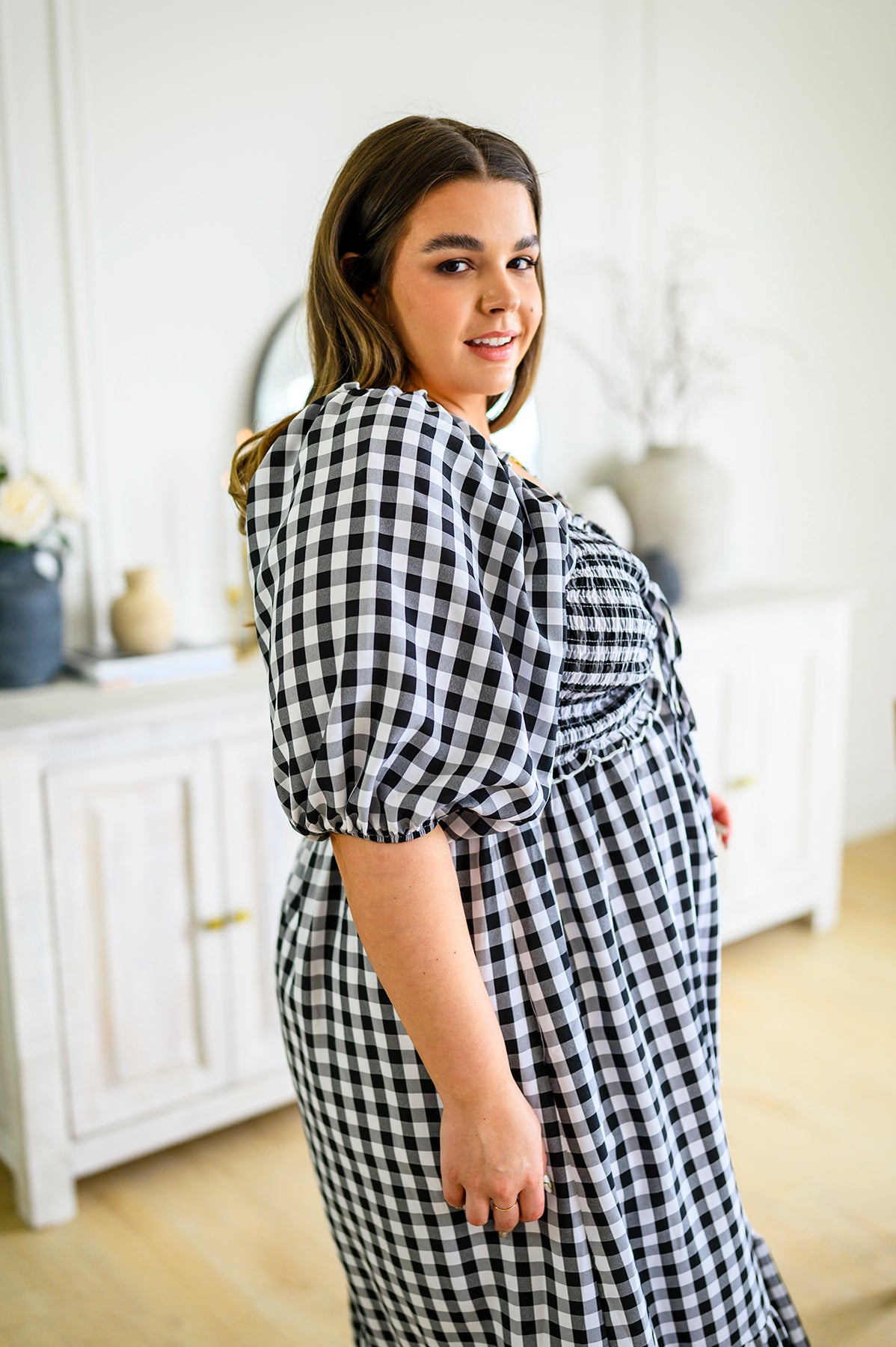 Greenville Gingham Midi Dress - 4/20/2023
