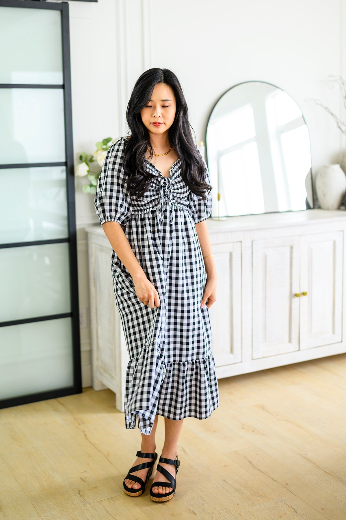 Greenville Gingham Midi Dress - 4/20/2023