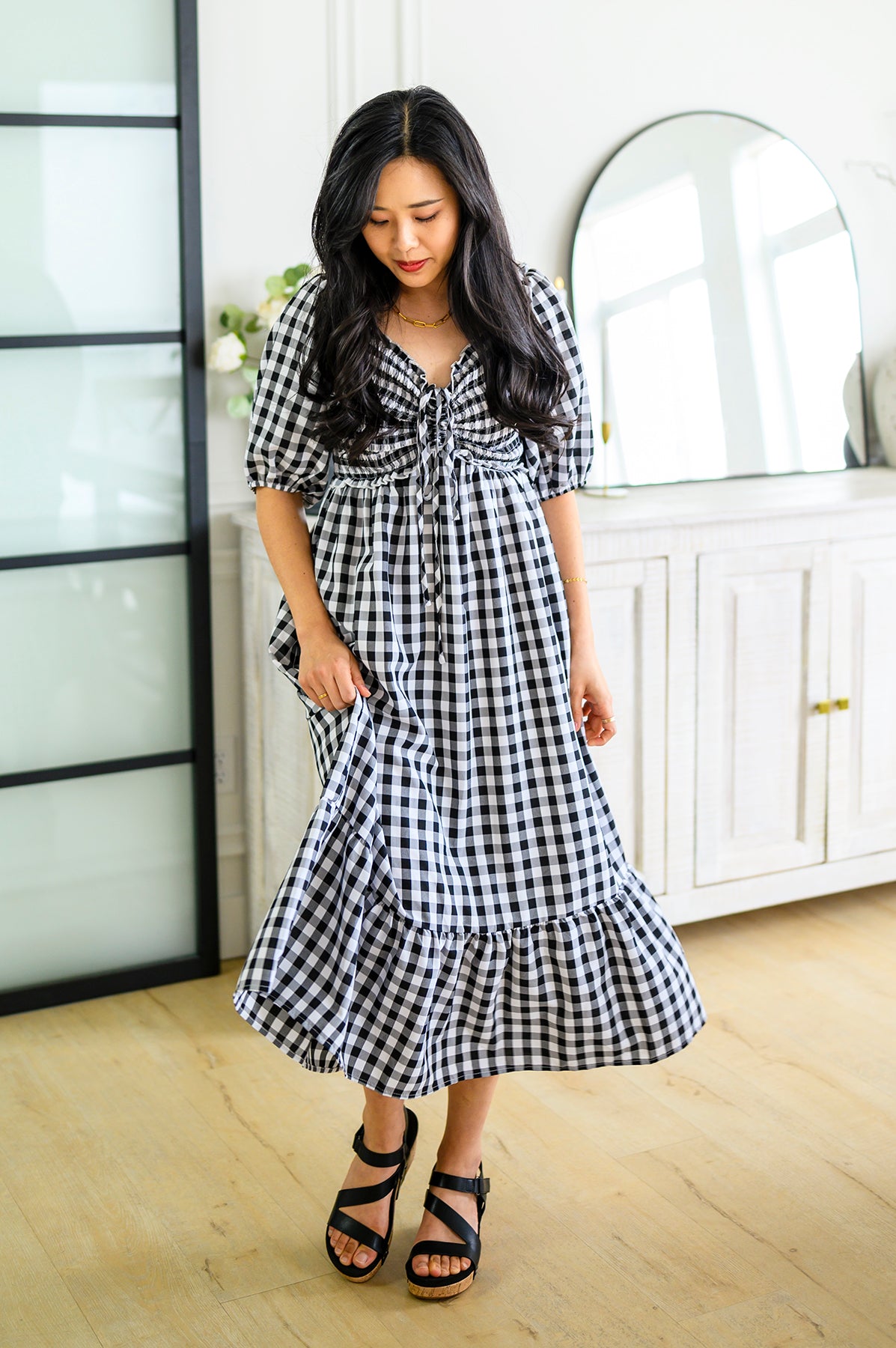 Greenville Gingham Midi Dress - 4/20/2023