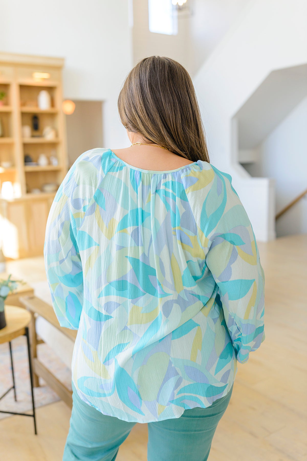 Modern Art V-Neck Blouse - 4/4/2023