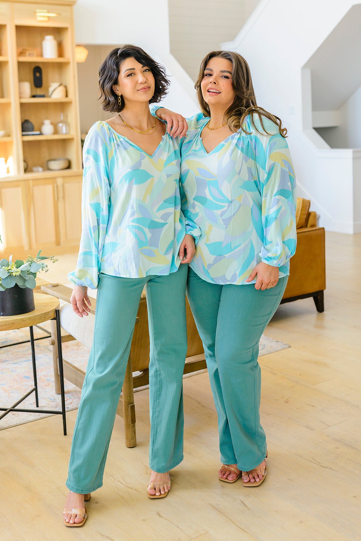 Modern Art V-Neck Blouse - 4/4/2023