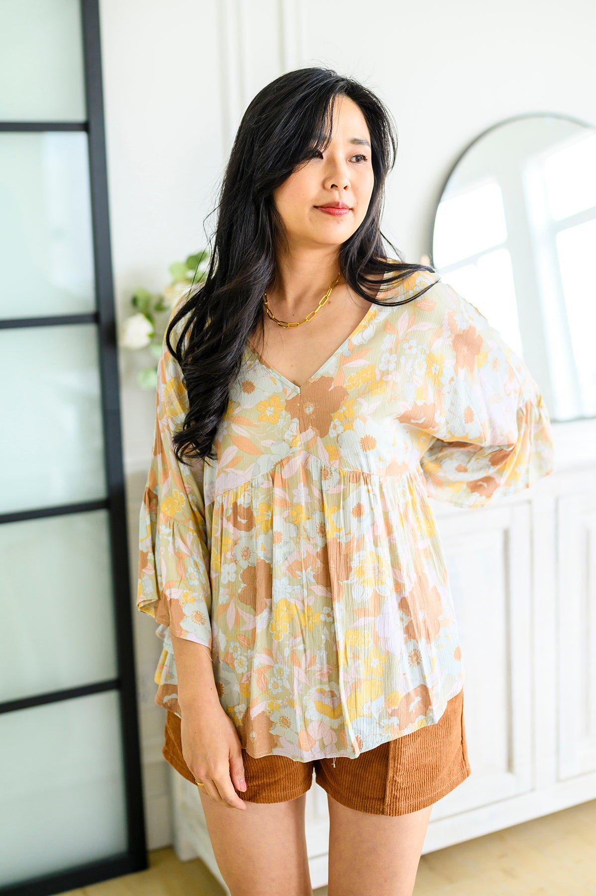 Singled Out Floral Blouse in Green - 4/21/2023